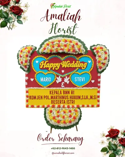 Karangan Papan Bunga Pernikahan di Bojongbata